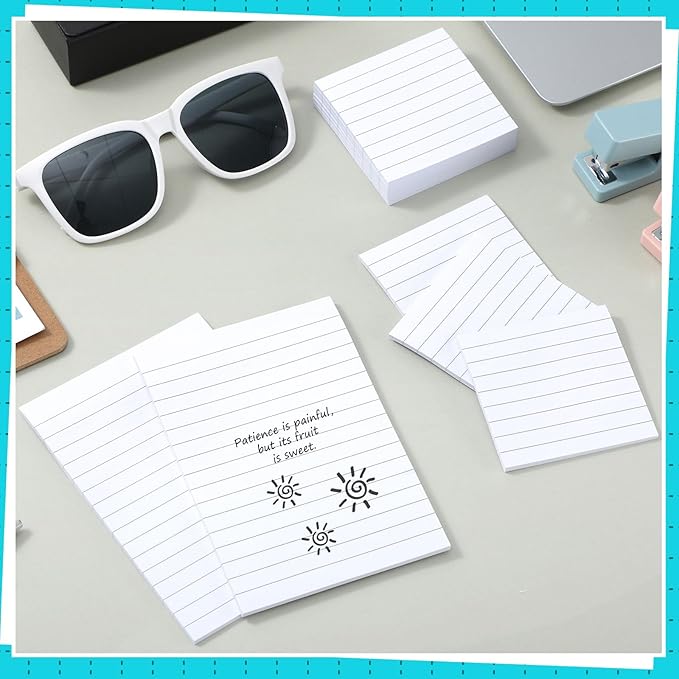 Yexiya 64 Pcs Lined Sticky Notes Self Stick Notes with Lines Bright Assorted Colors Sticky Pad for Home Office Products Post Memos, 1920 Sheets(3 x 3 Inch, 4 x 6 Inch,Mixed Color)-DeskLoop Office