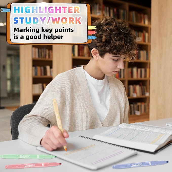 Pastel Bible Highlighter Markers 16 Pack, No Bleed, Cute Aesthetic Highlighters - Image 2