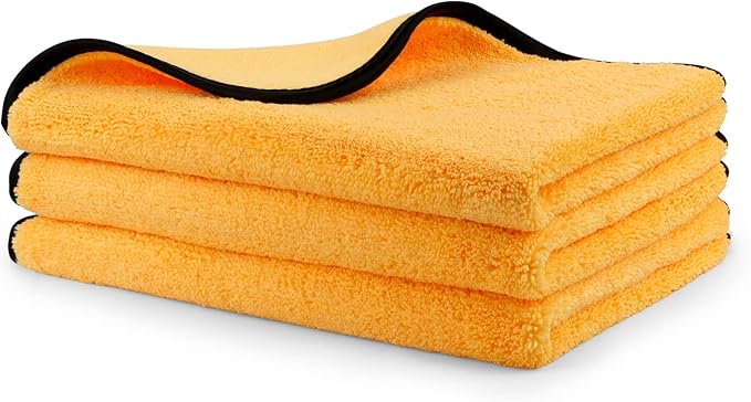 HOMEXCEL Microfiber Towels for Car, Premium Cleaning Cloth Lint Free,Scratch Free, Strong Water Absorption, Car Washing Drying Towel for Household, Auto Detailing, Windows, 16" x 24 ", 3 Pack-DeskLoop Office