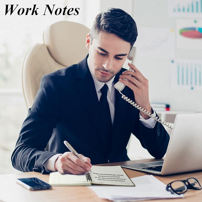 12 Pack Small Spiral Notebook A5 Lined College Ruled Spiral Journal Notebook 5.5 x 8.3 Inch Kraft Cover, 120 Pages for Work Students Office Business(Brown, Black)-DeskLoop Office