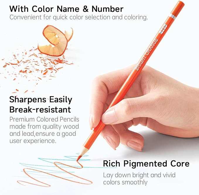 Shuttle Art 180 Coloring Pencils - Image 4