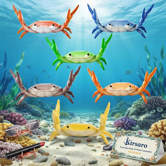 kirsaro 6PCS Desk Crab Pen Holder, Office Realistic Deskcrab Spoon Pencil Holder by Unknown