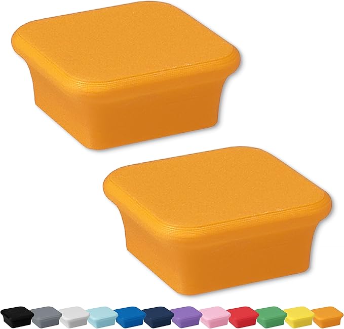 Glassboard Studio MiniBar Magnet - Strong Neodymium Rare Earth Magnets for Fridge, Whiteboard, Locker & Magnetic Glassboards - Crafting & Office Use - Strong Fridge Magnets (Tangerine Orange, 2)-DeskLoop Office