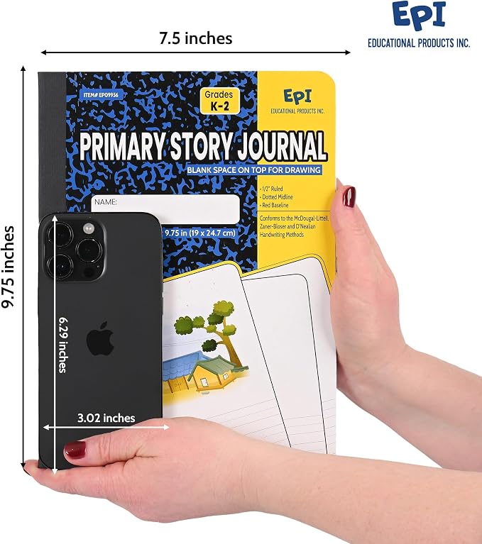 48 Pack - EPI Primary Ruled Composition Notebook Black - 200 Pages, 9-3/4 x 7-½ - Image 3