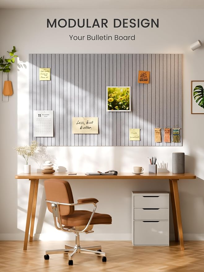Bumusty Large Cork Board Alternative-36 x 24" Felt Bulletin Board Tiles - Image 6