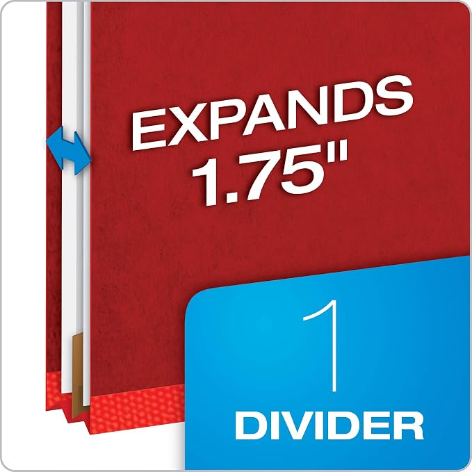 Pendaflex® Classification Folders, 1 Divider, Embedded Fasteners, 2/5 Cut Tab - Image 2