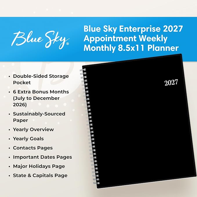 Blue Sky 2027 Weekly and Monthly Appointment Planner Calendar, January 2027 - Image 9