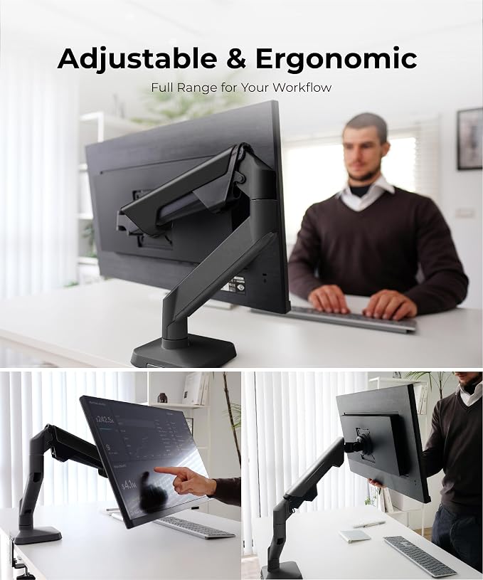 Modernsolid Heavy Duty Monitor Arm Desk Mount - Image 8
