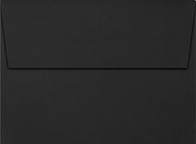LUXPaper A7 Invitation Envelopes | Peel & Press | 5 1/4" x 7 1/4" | Black Linen - Image 2