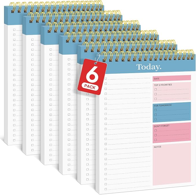 Taja 6 Pack of To Do List Notepad by Taja