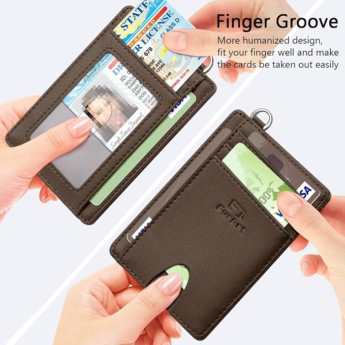 FurArt Slim Minimalist Wallet RFID Credit Card Holder - Image 3