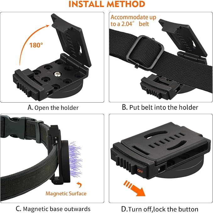 MUTUACTOR Tool Holster Belt Clip, Heavy-Duty Magnetic Tool Holder - Image 2