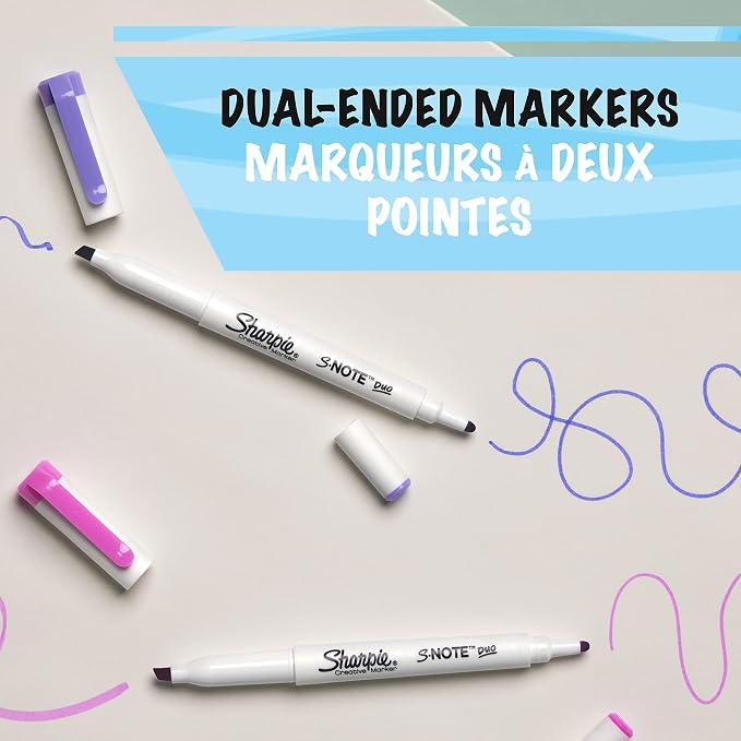 Sharpie S-Note Duo Dual-Ended Creative Highlighters 8/Pkg-Assorted Colors - Image 2