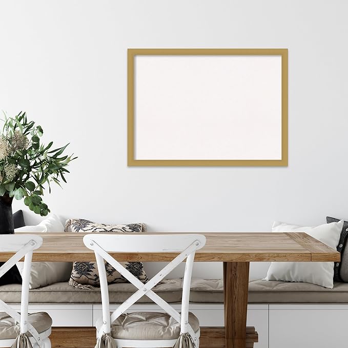Amanti Art White Cork Board for Wall, 22x30 Vision Board with Gold Frame, Medium Corkboard Office Decor for Home Organization, Casual Corkboard Pinboard to display items for home organization-DeskLoop Office