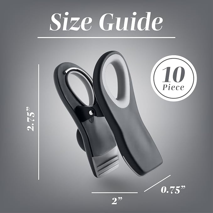 COOK WITH COLOR Bag Clips with Magnet- Food, Bag Clips - Image 3