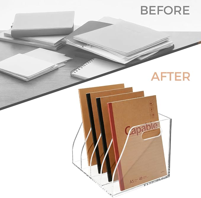Clear Acrylic Magazine File Holder - Image 8