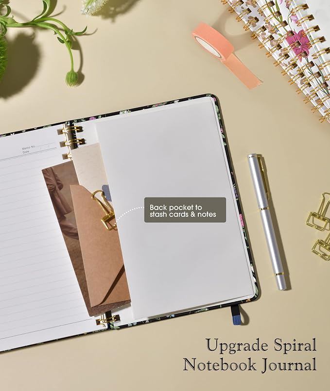 Lined Spiral Journal Notebook for Women, A5 Cute Hardcover Spiral Journals for - Image 6