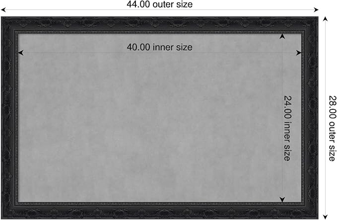 Amanti Art Black Framed Magnetic Board 28x44 Large Vision Board - Image 2