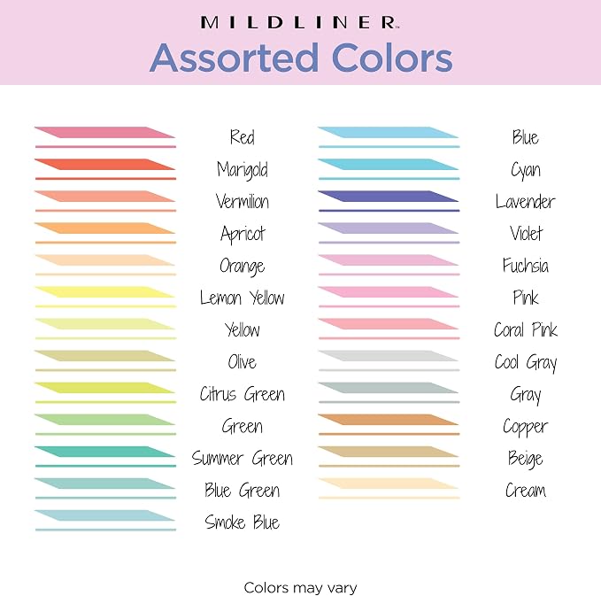 Zebra Pen Mildliner Dual-Tip Highlighter Set, Broad and Fine Tips, No Bleed - Image 3
