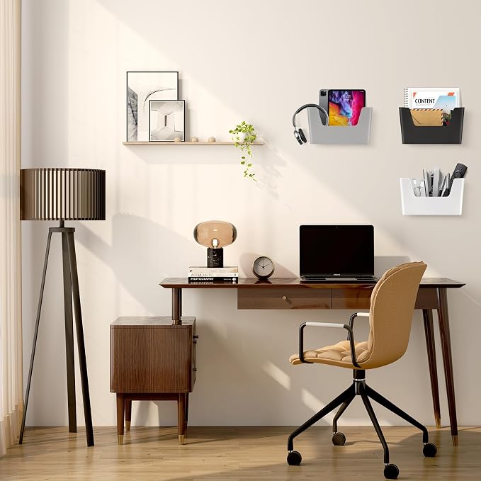 JOMOLA No Drilling File Holder 2 Pack Mail Organizer Wall Mount File Organizer - Image 8