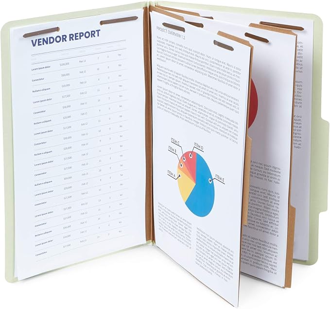 10 Legal Size Classification Folders - Image 3