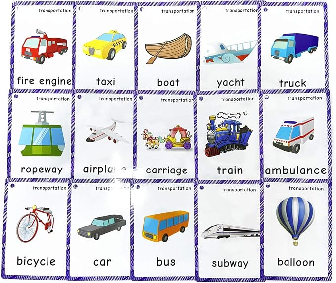 SANTSUN Set of Transportation Flashcards - Image 5