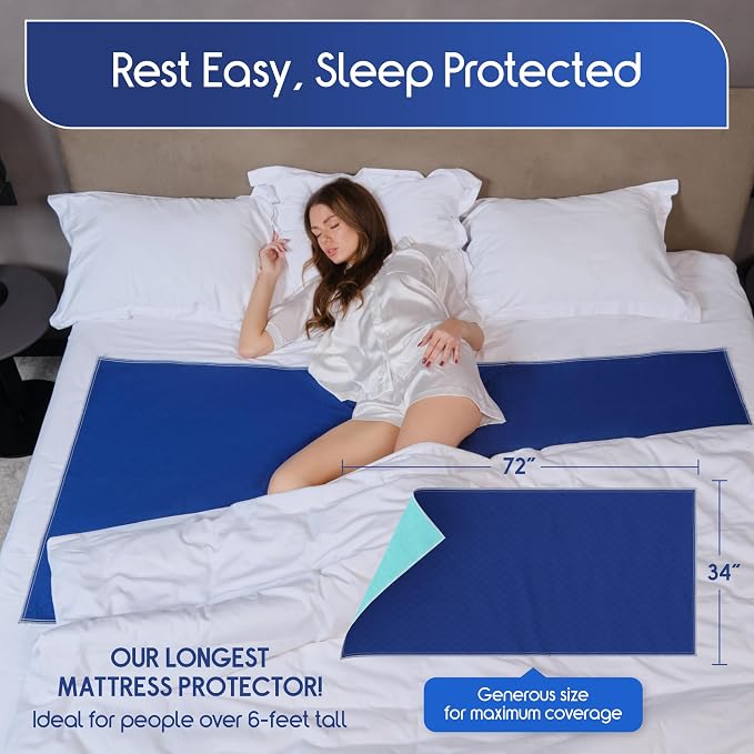 Inspire Waterproof Washable Mattress Pad, Quilted and Dark Colored to Hide - Image 2