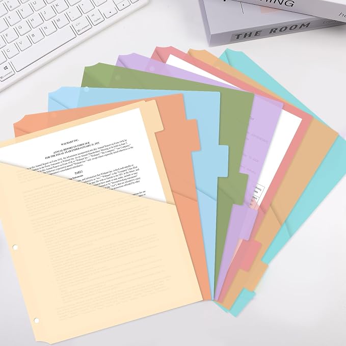 SKYDUE Binder Dividers with Tab, Pastel Dividers - Image 5