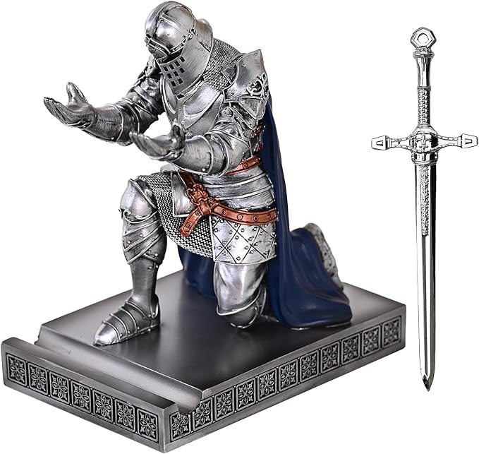 HDMbigmi King's Guard Leader Cloak Warrior Knight Pen Holder Mobile Phone Stand - Image 2