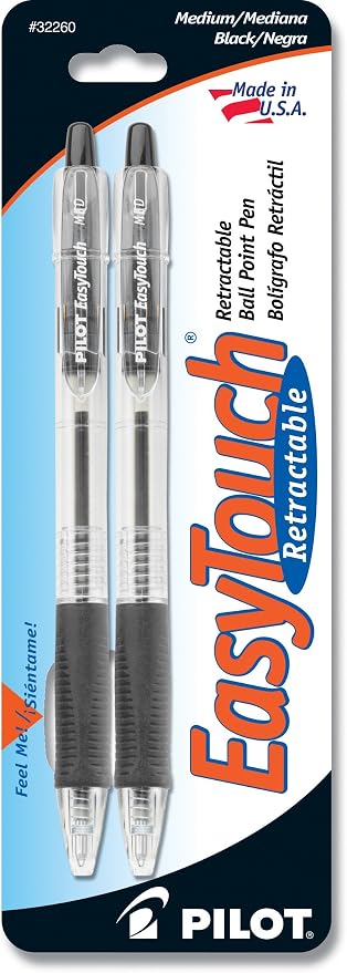 PILOT EasyTouch Refillable & Retractable Ballpoint Pens, Medium Point by PilotCorporationofAmerica