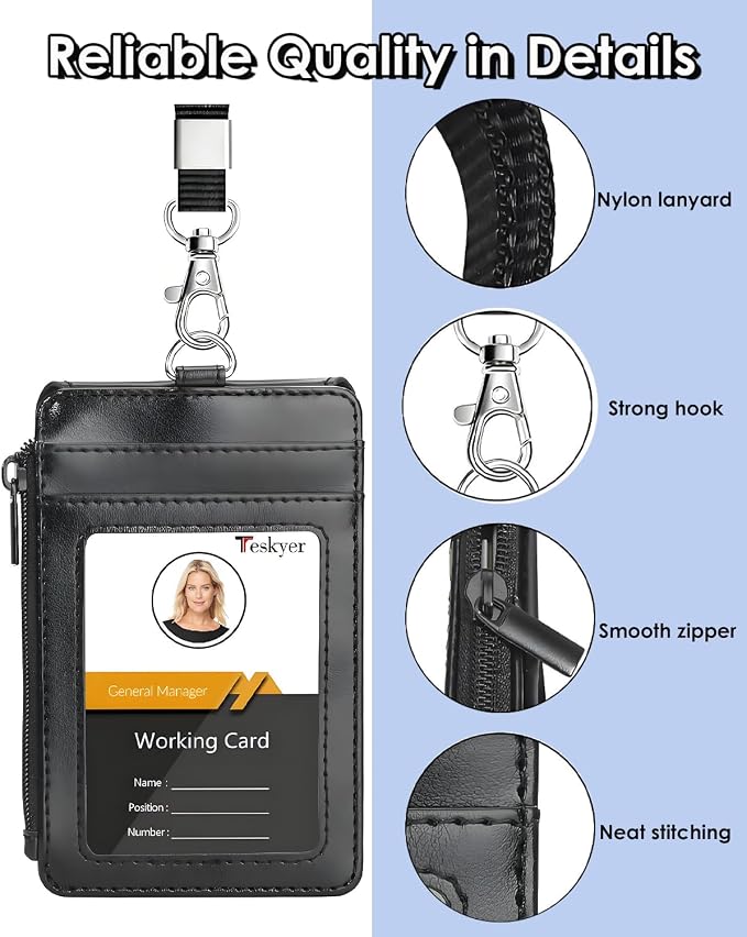 Teskyer Leather ID Badge Holder - Image 5