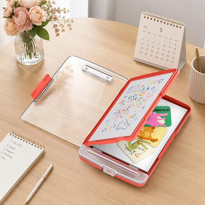 Clipboard with Storage and Pen Holder, Heavy Duty with Dual Compartment - Image 7