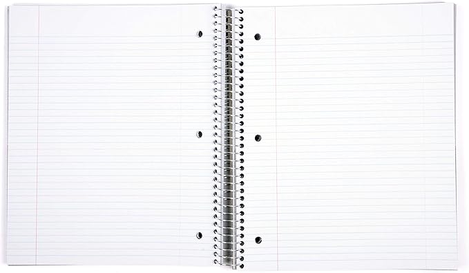 Mintra Office Durable Spiral Notebooks, 5 Subject (Teal, College Ruled 1pk)