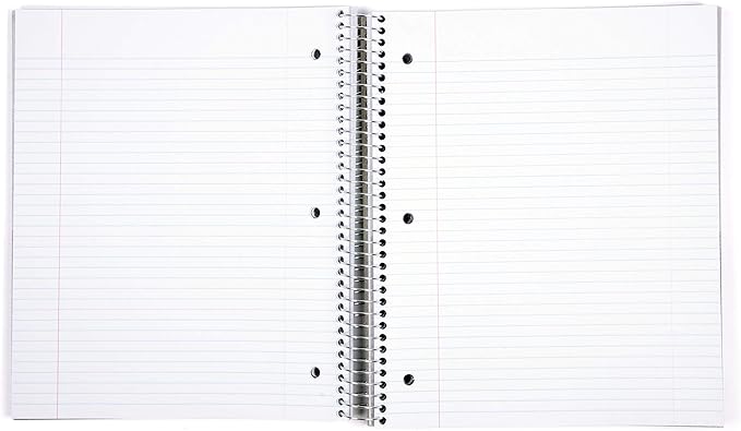 Mintra Office Durable Spiral Notebooks, 5 Subject (Lavender, College Ruled 1pk)