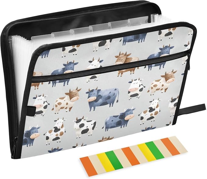 Cute Cows Accordion File Organizer Expanding Document Folder by Unknown