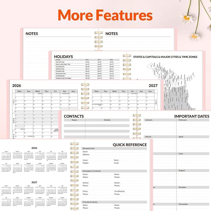 SUNEE Academic Planner 2026-2027 – Weekly & Monthly Planner, July 2026 to June - Image 4