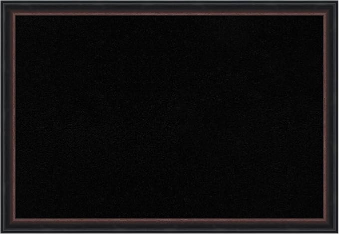 Amanti Art Black Cork Board for Wall, 18x26 Vision Board with Black Wood Frame, Medium Corkboard Office Decor for Home Organization, Casual Corkboard Pinboard to Display Items for Home Organization-DeskLoop Office