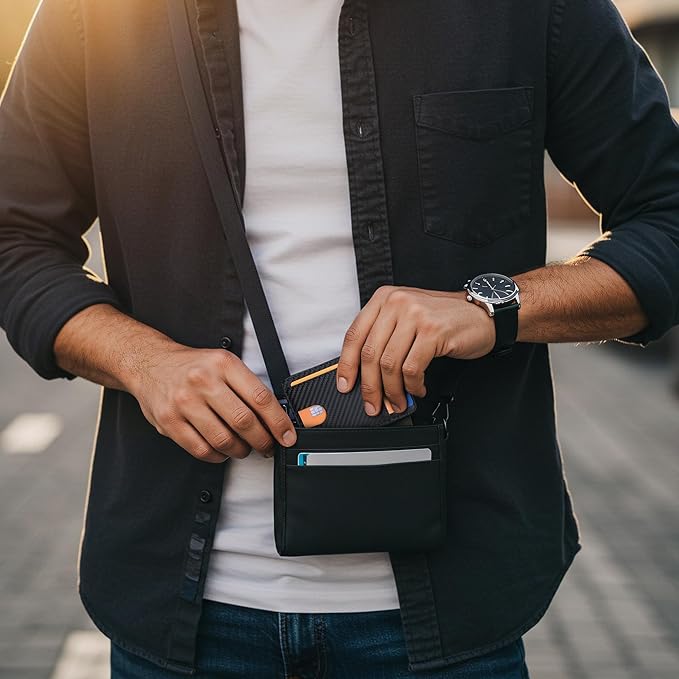 Buffway Slim Minimalist Front Pocket RFID Blocking Leather Wallets - Image 7