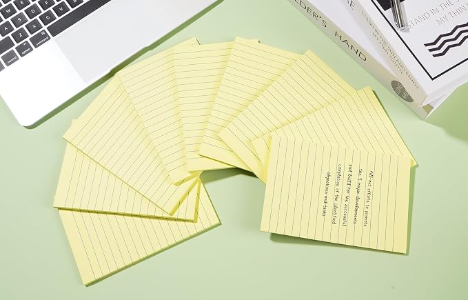 9 Pads Lined Sticky Notes 4x6 inch Post, Clean Removal, Self-Stick Pads - Image 2