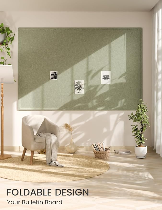 Fluxynara Large Bulletin Board, 70.8" x 47.2" Cork Board Alternative - Image 6