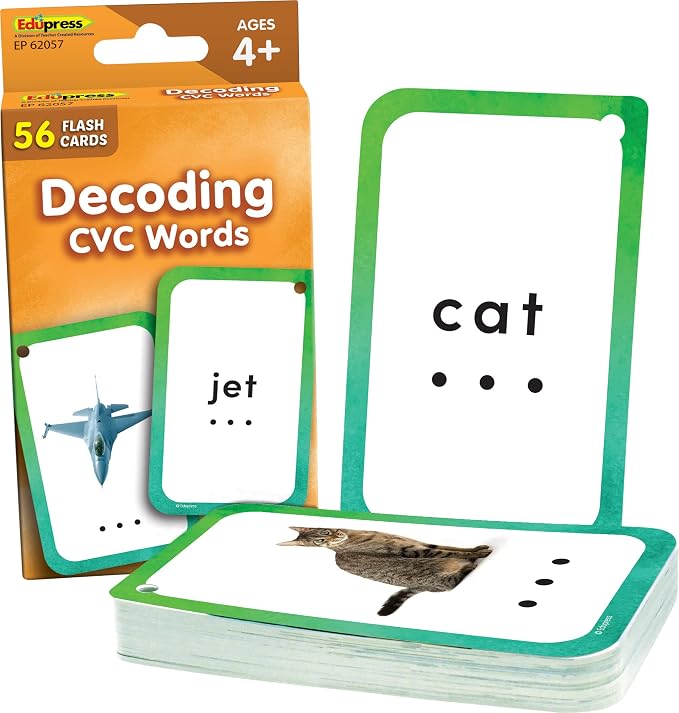 Decoding CVC Words Flash Cards by TeacherCreatedResourcesOS