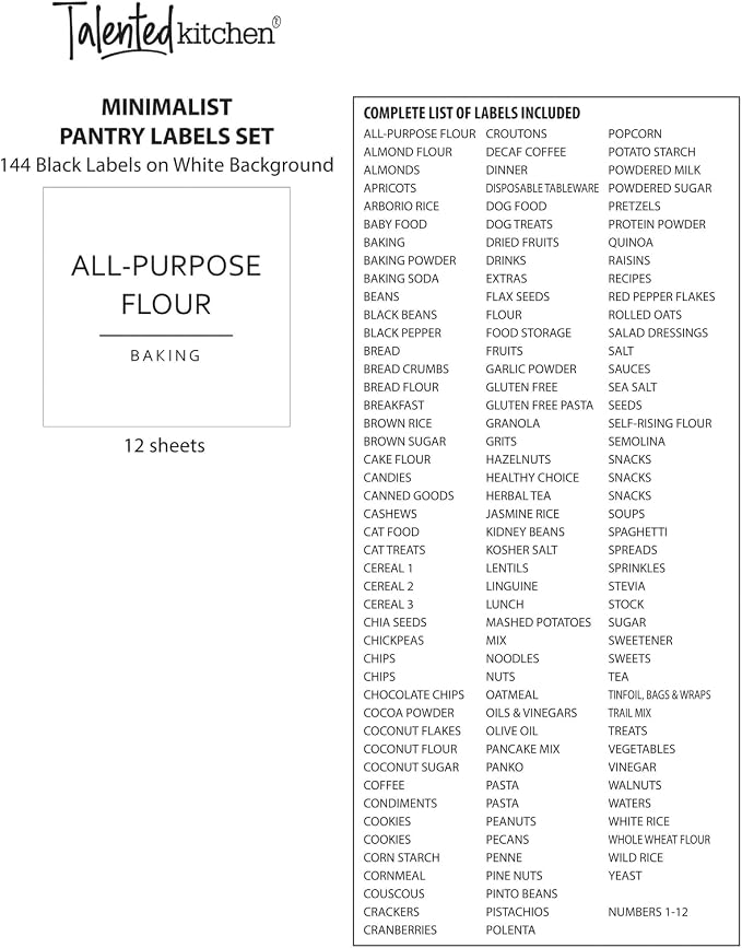 Talented Kitchen Pantry Labels for Containers - Image 6