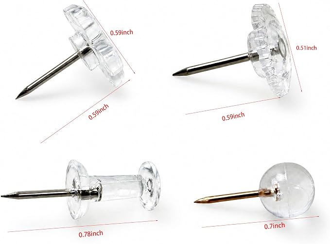 200 Pcs Push Pins Tacks, Classroom & Cork Boards - Image 3
