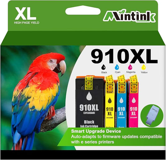 910 XL 910XL Ink Cartridges Combo Pack High Yield Replacement for HP 910XL Ink Cartridges for OfficeJet 8015e 8010 OfficeJet Pro 8025e 8020 8028e Printer (910 Ink 4-Pack)-DeskLoop Office