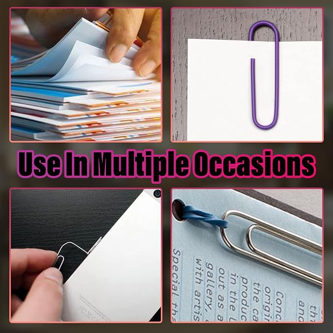 200 Pack Purple Paper Clips - Image 7