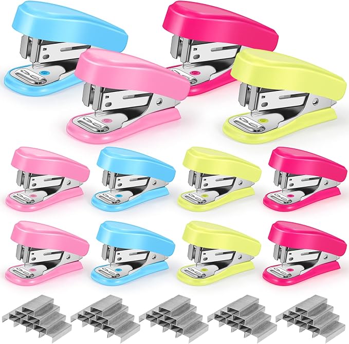 Ctosree 12 Pcs Mini Stapler Bulk by Ctosree