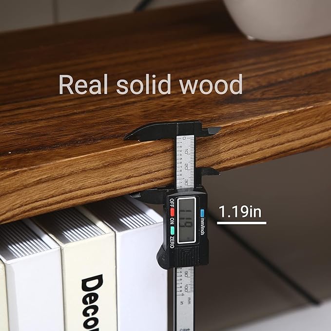 5 Tier Bookcase, Solid Wood Bookshelf Rustic Vintage Industrial Etagere Bookcase, Metal and Wood Free Vintage Bookshelf, Retro Brown (Real Wood) (5-Tiers)-DeskLoop Office