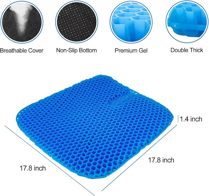 Large Gel Seat Cushion for Long Sitting - Image 3