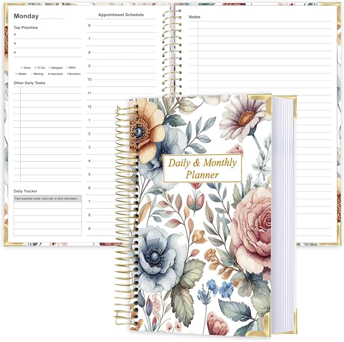 Undated Daily Planner 5.8"x8.5" by Qzyoneei