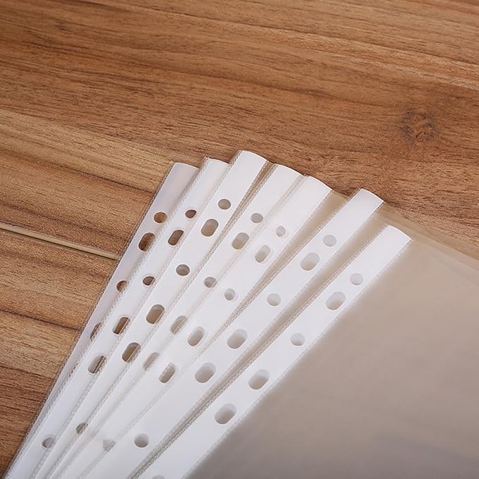 A4 Punched Pocket, Sheet Protectors, 100 Pages Clear Sheet Protectors - Image 2